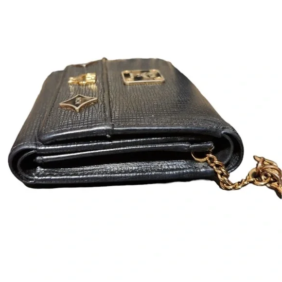 EUC MCM Wallet with charms still attached. Black Leather - Picture 2 of 13